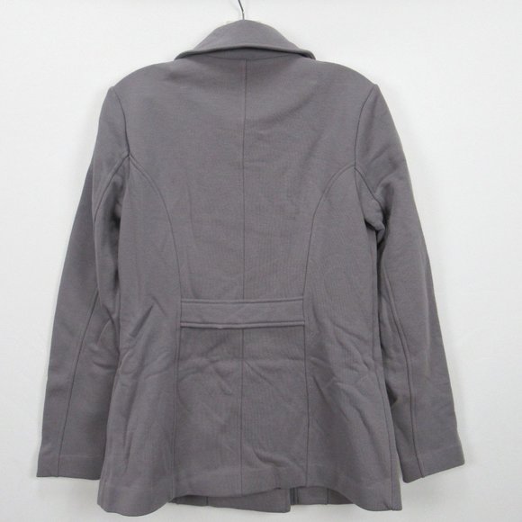 NWT Market & Spruce Gray Double Breasted Pea Coat - Picture 2 of 5